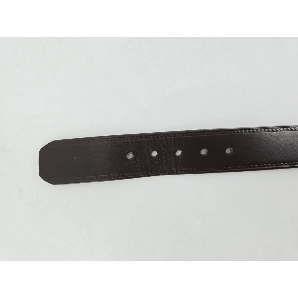 NEW VTG Brown U.S.A Belt Genuine Top Grain Cowhide Leather‎ - Gold Sz 40 - 5092